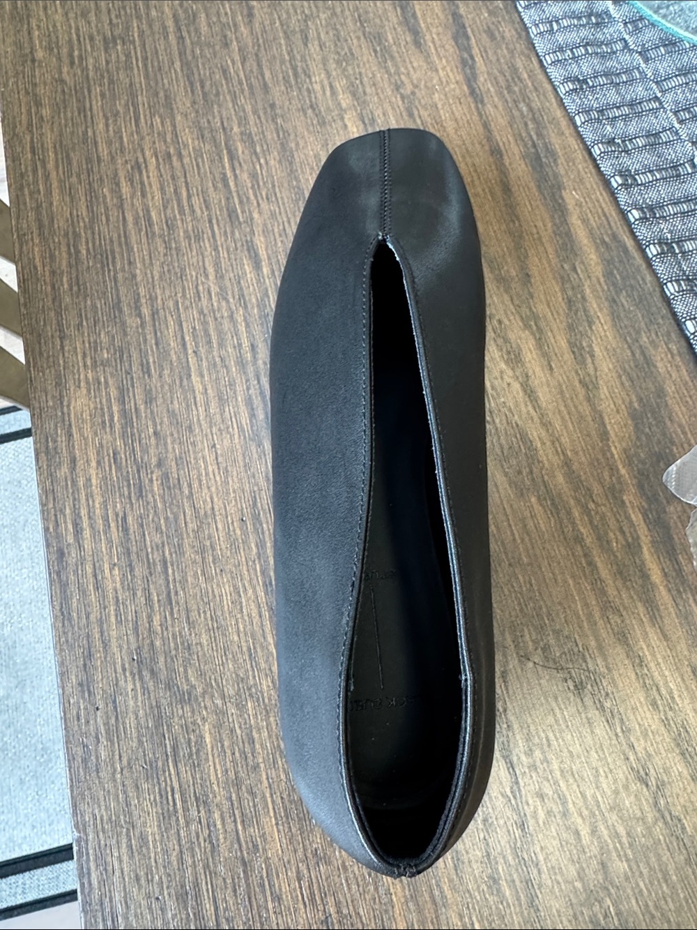 Classic Black Leather Women's Flat Loafer - Picture 3 of 4